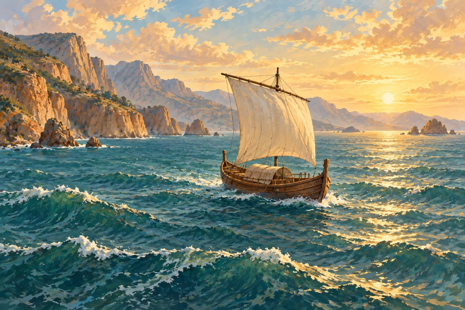 رسم توضيحي لقصة يونس عليه السلام والحوت